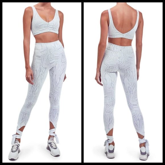 💕DEVON WINDSOR💕 Workout Set Ellie Top + Sophia Leggings ~ Blanco White S NWT - Picture 2 of 15